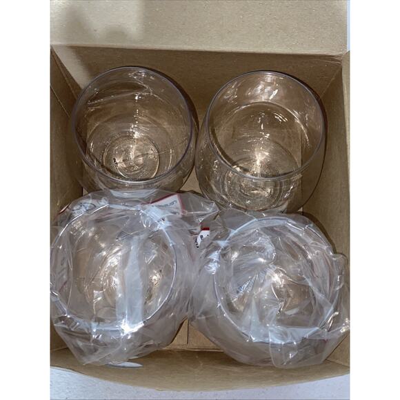 NEW Govino Drinkware 16-oz Wine Glasses Clear Shatterproof Thumb Notch Set Of 12 - Picture 9 of 10